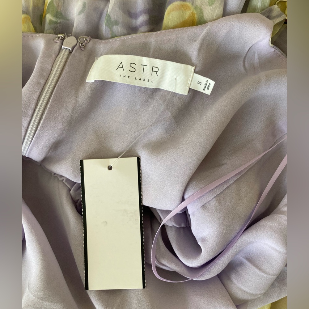 Astr Floral Tiered Maxi Dress in Lavender & Yellow - Picture 10 of 10